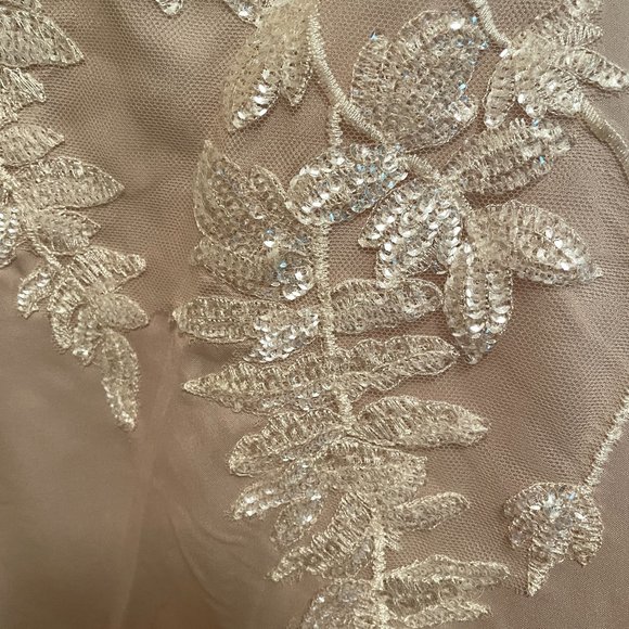 Melissa Sweet Wedding Gown NWT applique flowers 14 - Picture 12 of 16